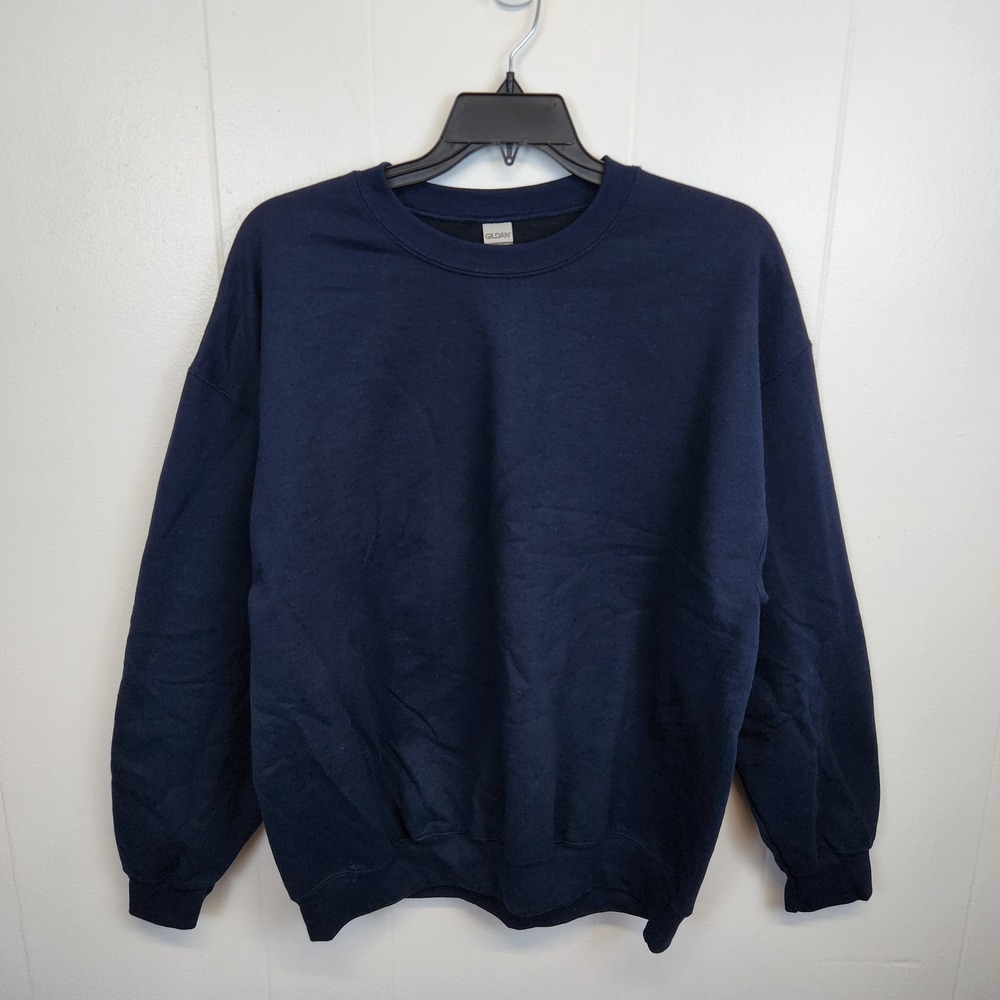 Gildan Sweatshirt Mens XL Navy Blue Heavy Blend Pullover Crewneck Fleece Casual